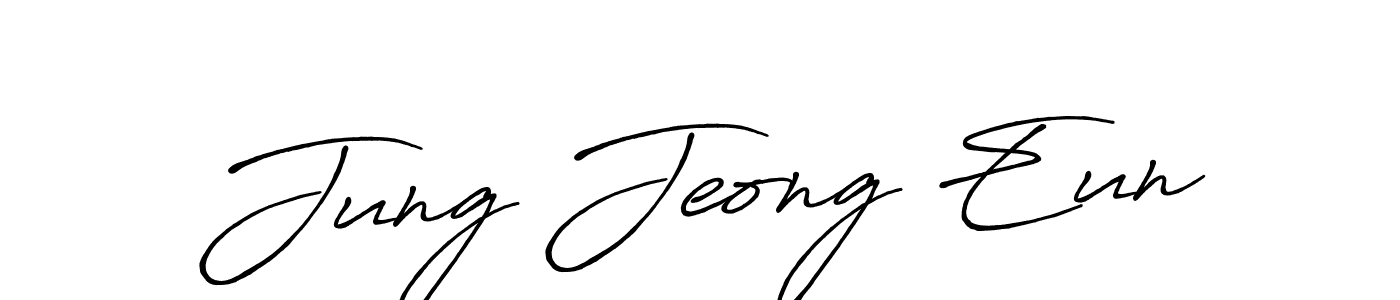 Design your own signature with our free online signature maker. With this signature software, you can create a handwritten (Antro_Vectra_Bolder) signature for name Jung Jeong Eun. Jung Jeong Eun signature style 7 images and pictures png