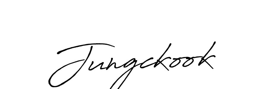 Make a beautiful signature design for name Jungckook. With this signature (Antro_Vectra_Bolder) style, you can create a handwritten signature for free. Jungckook signature style 7 images and pictures png