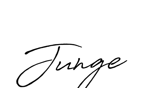 How to make Junge name signature. Use Antro_Vectra_Bolder style for creating short signs online. This is the latest handwritten sign. Junge signature style 7 images and pictures png