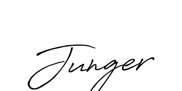 Create a beautiful signature design for name Junger. With this signature (Antro_Vectra_Bolder) fonts, you can make a handwritten signature for free. Junger signature style 7 images and pictures png