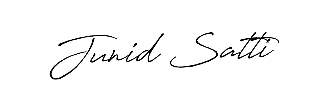How to make Junid Satti signature? Antro_Vectra_Bolder is a professional autograph style. Create handwritten signature for Junid Satti name. Junid Satti signature style 7 images and pictures png