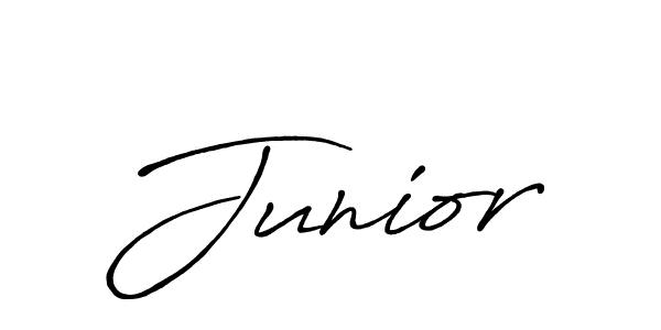 Design your own signature with our free online signature maker. With this signature software, you can create a handwritten (Antro_Vectra_Bolder) signature for name Junior. Junior signature style 7 images and pictures png