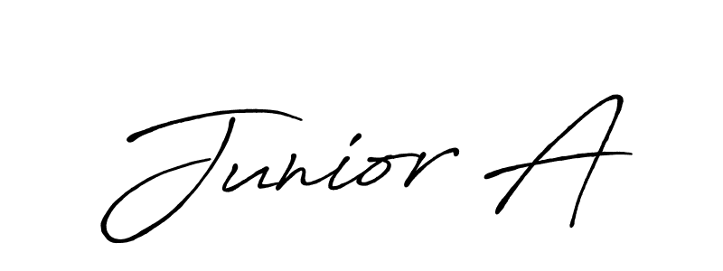 The best way (Antro_Vectra_Bolder) to make a short signature is to pick only two or three words in your name. The name Junior A include a total of six letters. For converting this name. Junior A signature style 7 images and pictures png