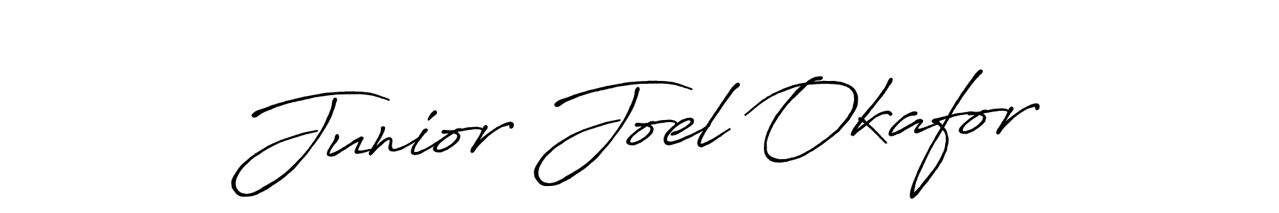 You should practise on your own different ways (Antro_Vectra_Bolder) to write your name (Junior Joel Okafor) in signature. don't let someone else do it for you. Junior Joel Okafor signature style 7 images and pictures png