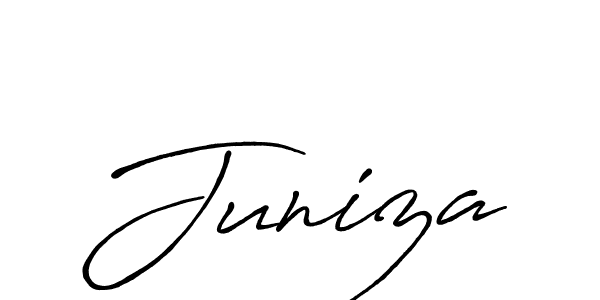 Also You can easily find your signature by using the search form. We will create Juniza name handwritten signature images for you free of cost using Antro_Vectra_Bolder sign style. Juniza signature style 7 images and pictures png