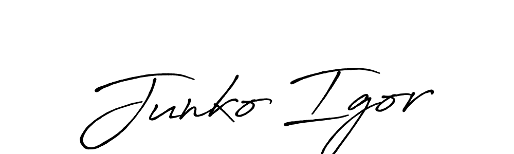 Also we have Junko Igor name is the best signature style. Create professional handwritten signature collection using Antro_Vectra_Bolder autograph style. Junko Igor signature style 7 images and pictures png