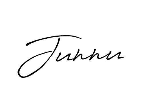 Design your own signature with our free online signature maker. With this signature software, you can create a handwritten (Antro_Vectra_Bolder) signature for name Junnu. Junnu signature style 7 images and pictures png