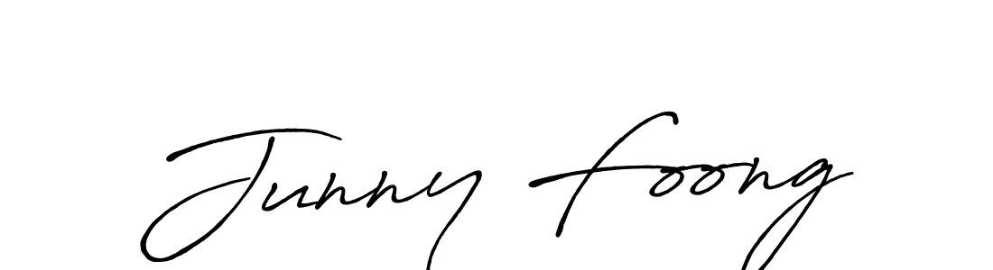 Make a beautiful signature design for name Junny Foong. With this signature (Antro_Vectra_Bolder) style, you can create a handwritten signature for free. Junny Foong signature style 7 images and pictures png