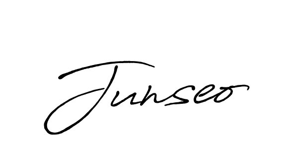 Design your own signature with our free online signature maker. With this signature software, you can create a handwritten (Antro_Vectra_Bolder) signature for name Junseo. Junseo signature style 7 images and pictures png