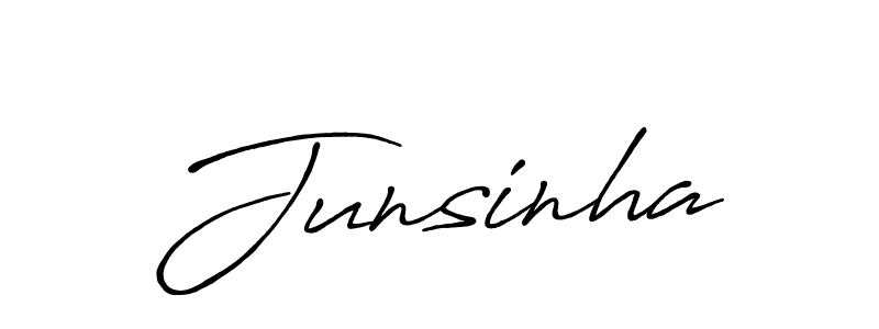The best way (Antro_Vectra_Bolder) to make a short signature is to pick only two or three words in your name. The name Junsinha include a total of six letters. For converting this name. Junsinha signature style 7 images and pictures png