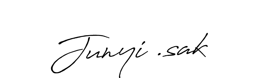 Also we have Junyi .sak name is the best signature style. Create professional handwritten signature collection using Antro_Vectra_Bolder autograph style. Junyi .sak signature style 7 images and pictures png