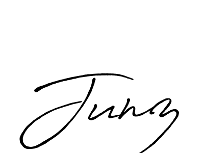 Make a beautiful signature design for name Junz. With this signature (Antro_Vectra_Bolder) style, you can create a handwritten signature for free. Junz signature style 7 images and pictures png