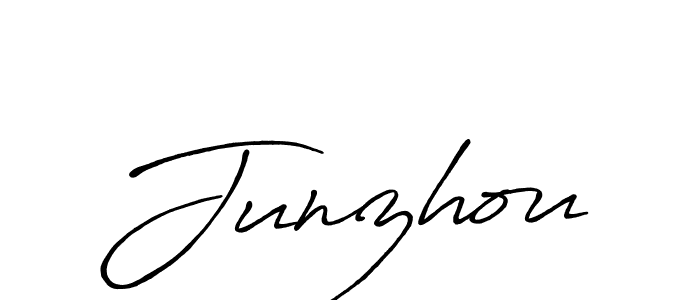 Make a beautiful signature design for name Junzhou. With this signature (Antro_Vectra_Bolder) style, you can create a handwritten signature for free. Junzhou signature style 7 images and pictures png