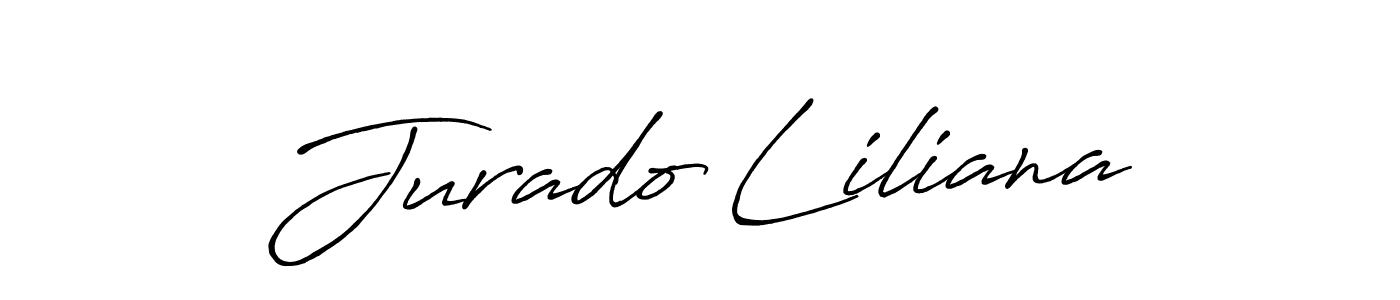 Create a beautiful signature design for name Jurado Liliana. With this signature (Antro_Vectra_Bolder) fonts, you can make a handwritten signature for free. Jurado Liliana signature style 7 images and pictures png