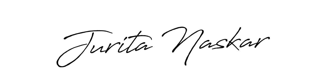 How to make Jurita Naskar signature? Antro_Vectra_Bolder is a professional autograph style. Create handwritten signature for Jurita Naskar name. Jurita Naskar signature style 7 images and pictures png