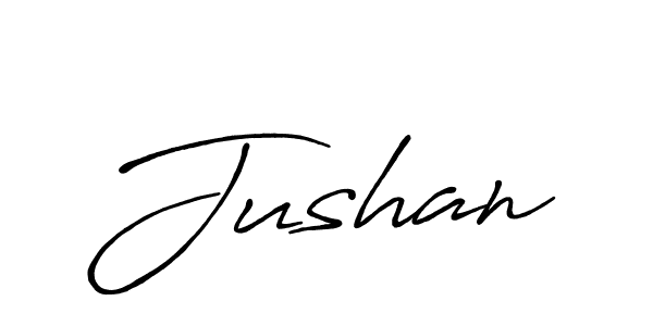 Jushan stylish signature style. Best Handwritten Sign (Antro_Vectra_Bolder) for my name. Handwritten Signature Collection Ideas for my name Jushan. Jushan signature style 7 images and pictures png