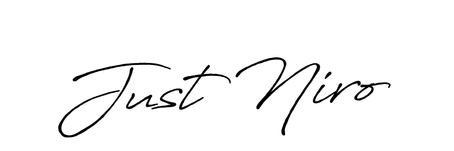 Make a beautiful signature design for name Just Niro. With this signature (Antro_Vectra_Bolder) style, you can create a handwritten signature for free. Just Niro signature style 7 images and pictures png