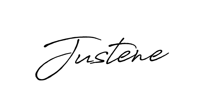 Create a beautiful signature design for name Justene. With this signature (Antro_Vectra_Bolder) fonts, you can make a handwritten signature for free. Justene signature style 7 images and pictures png