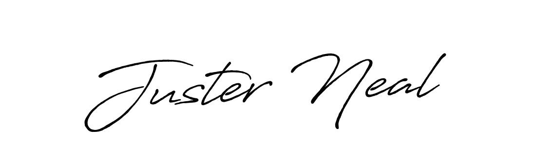 Also You can easily find your signature by using the search form. We will create Juster Neal name handwritten signature images for you free of cost using Antro_Vectra_Bolder sign style. Juster Neal signature style 7 images and pictures png