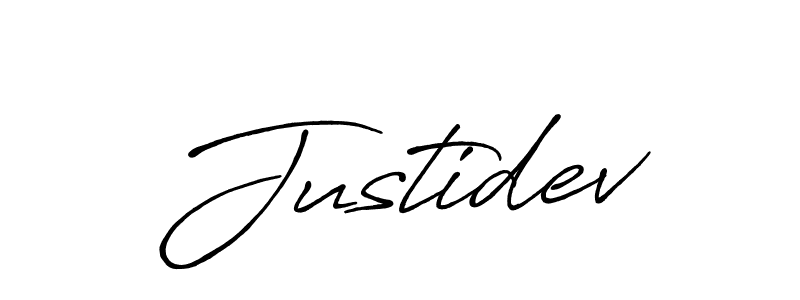 Create a beautiful signature design for name Justidev. With this signature (Antro_Vectra_Bolder) fonts, you can make a handwritten signature for free. Justidev signature style 7 images and pictures png