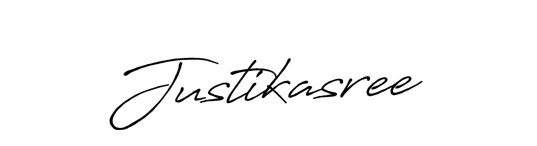 Make a beautiful signature design for name Justikasree. With this signature (Antro_Vectra_Bolder) style, you can create a handwritten signature for free. Justikasree signature style 7 images and pictures png