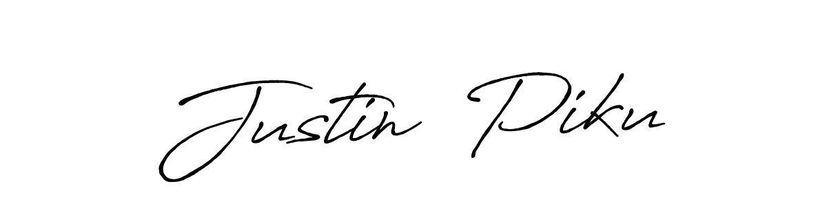 Design your own signature with our free online signature maker. With this signature software, you can create a handwritten (Antro_Vectra_Bolder) signature for name Justin  Piku. Justin  Piku signature style 7 images and pictures png