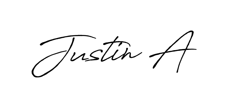 Best and Professional Signature Style for Justin A. Antro_Vectra_Bolder Best Signature Style Collection. Justin A signature style 7 images and pictures png