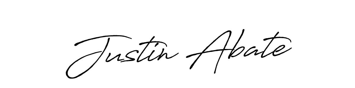How to make Justin Abate name signature. Use Antro_Vectra_Bolder style for creating short signs online. This is the latest handwritten sign. Justin Abate signature style 7 images and pictures png