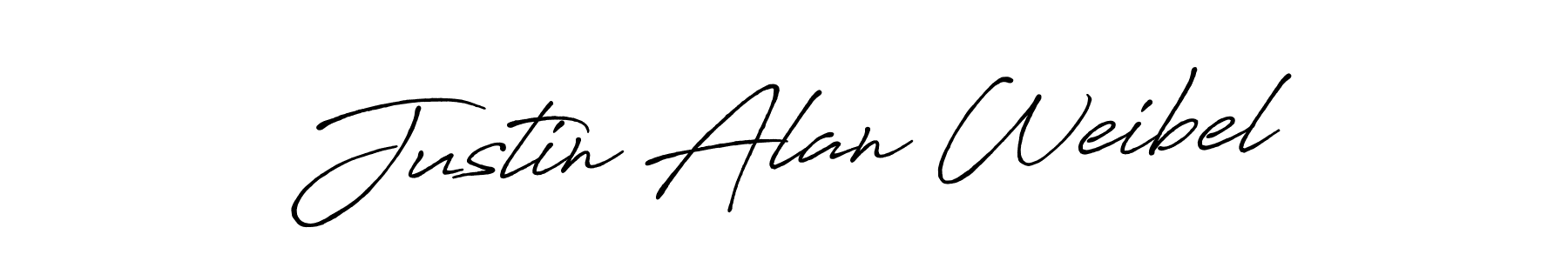 Design your own signature with our free online signature maker. With this signature software, you can create a handwritten (Antro_Vectra_Bolder) signature for name Justin Alan Weibel. Justin Alan Weibel signature style 7 images and pictures png