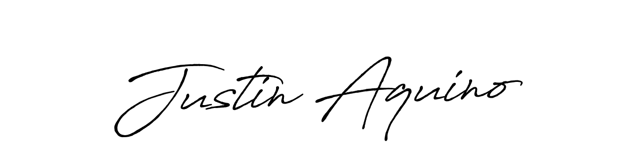 Use a signature maker to create a handwritten signature online. With this signature software, you can design (Antro_Vectra_Bolder) your own signature for name Justin Aquino. Justin Aquino signature style 7 images and pictures png