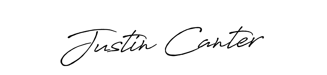 Design your own signature with our free online signature maker. With this signature software, you can create a handwritten (Antro_Vectra_Bolder) signature for name Justin Canter. Justin Canter signature style 7 images and pictures png