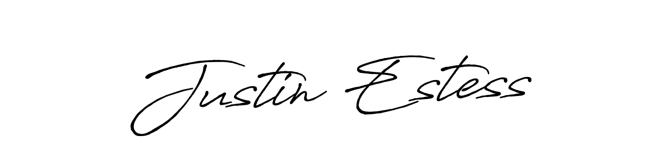 Design your own signature with our free online signature maker. With this signature software, you can create a handwritten (Antro_Vectra_Bolder) signature for name Justin Estess. Justin Estess signature style 7 images and pictures png