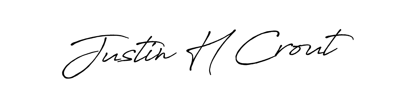 if you are searching for the best signature style for your name Justin H Crout. so please give up your signature search. here we have designed multiple signature styles  using Antro_Vectra_Bolder. Justin H Crout signature style 7 images and pictures png