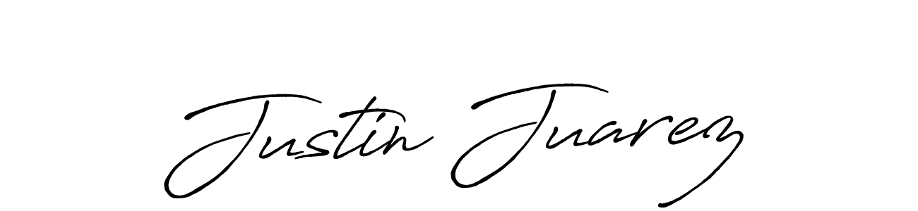 Justin Juarez stylish signature style. Best Handwritten Sign (Antro_Vectra_Bolder) for my name. Handwritten Signature Collection Ideas for my name Justin Juarez. Justin Juarez signature style 7 images and pictures png
