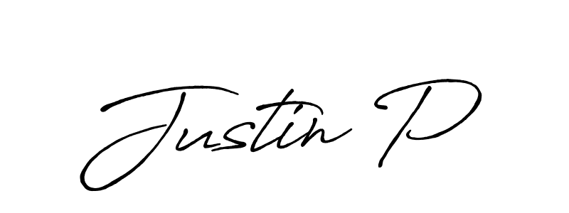 Similarly Antro_Vectra_Bolder is the best handwritten signature design. Signature creator online .You can use it as an online autograph creator for name Justin P. Justin P signature style 7 images and pictures png