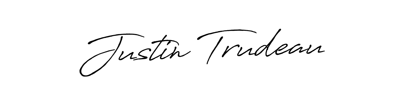 Create a beautiful signature design for name Justin Trudeau. With this signature (Antro_Vectra_Bolder) fonts, you can make a handwritten signature for free. Justin Trudeau signature style 7 images and pictures png