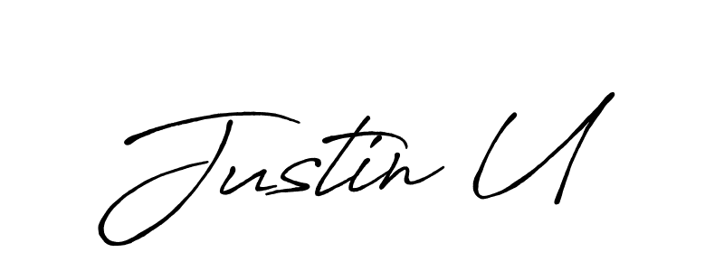 Make a short Justin U signature style. Manage your documents anywhere anytime using Antro_Vectra_Bolder. Create and add eSignatures, submit forms, share and send files easily. Justin U signature style 7 images and pictures png