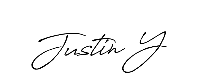 It looks lik you need a new signature style for name Justin Y. Design unique handwritten (Antro_Vectra_Bolder) signature with our free signature maker in just a few clicks. Justin Y signature style 7 images and pictures png
