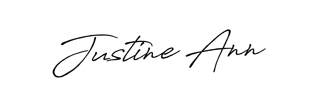 Use a signature maker to create a handwritten signature online. With this signature software, you can design (Antro_Vectra_Bolder) your own signature for name Justine Ann. Justine Ann signature style 7 images and pictures png