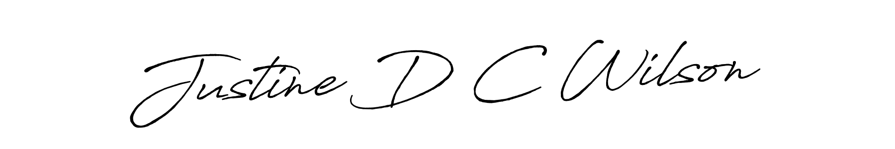 Justine D C Wilson stylish signature style. Best Handwritten Sign (Antro_Vectra_Bolder) for my name. Handwritten Signature Collection Ideas for my name Justine D C Wilson. Justine D C Wilson signature style 7 images and pictures png