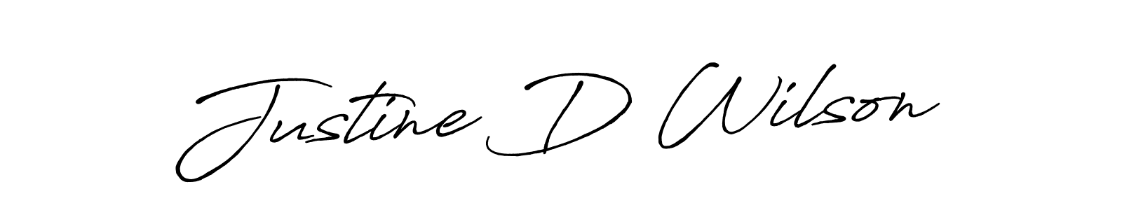 How to make Justine D Wilson name signature. Use Antro_Vectra_Bolder style for creating short signs online. This is the latest handwritten sign. Justine D Wilson signature style 7 images and pictures png