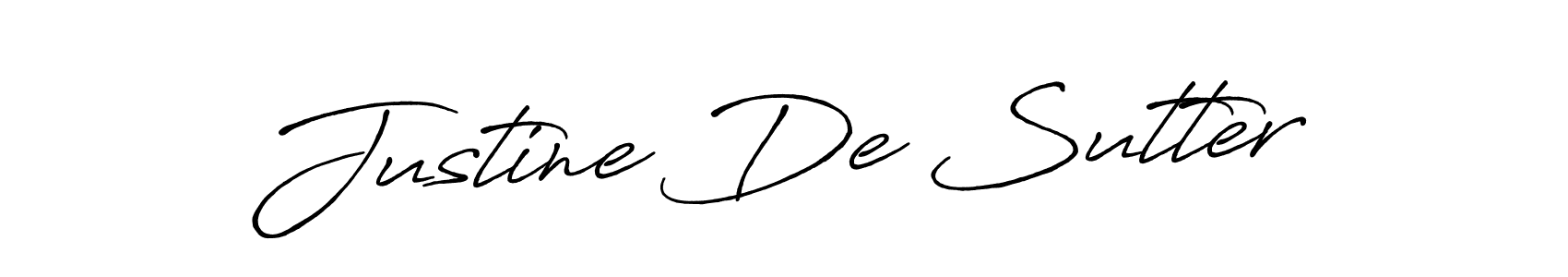 How to make Justine De Sutter name signature. Use Antro_Vectra_Bolder style for creating short signs online. This is the latest handwritten sign. Justine De Sutter signature style 7 images and pictures png