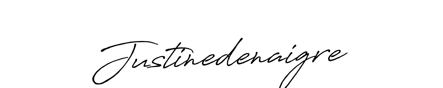 Use a signature maker to create a handwritten signature online. With this signature software, you can design (Antro_Vectra_Bolder) your own signature for name Justinedenaigre. Justinedenaigre signature style 7 images and pictures png