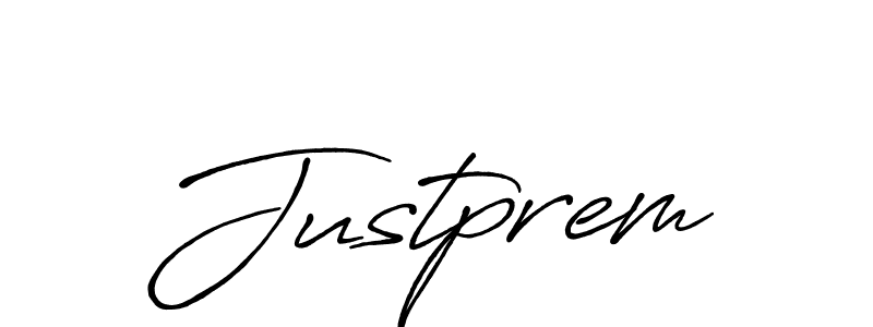 Design your own signature with our free online signature maker. With this signature software, you can create a handwritten (Antro_Vectra_Bolder) signature for name Justprem. Justprem signature style 7 images and pictures png