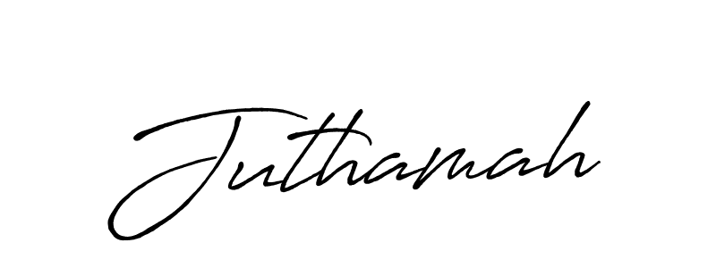 if you are searching for the best signature style for your name Juthamah. so please give up your signature search. here we have designed multiple signature styles  using Antro_Vectra_Bolder. Juthamah signature style 7 images and pictures png