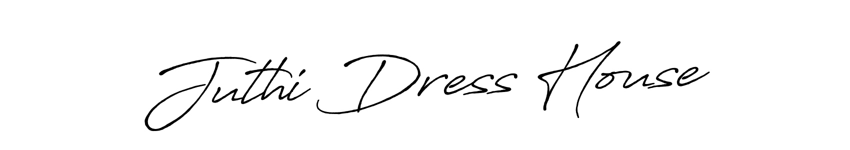 if you are searching for the best signature style for your name Juthi Dress House. so please give up your signature search. here we have designed multiple signature styles  using Antro_Vectra_Bolder. Juthi Dress House signature style 7 images and pictures png