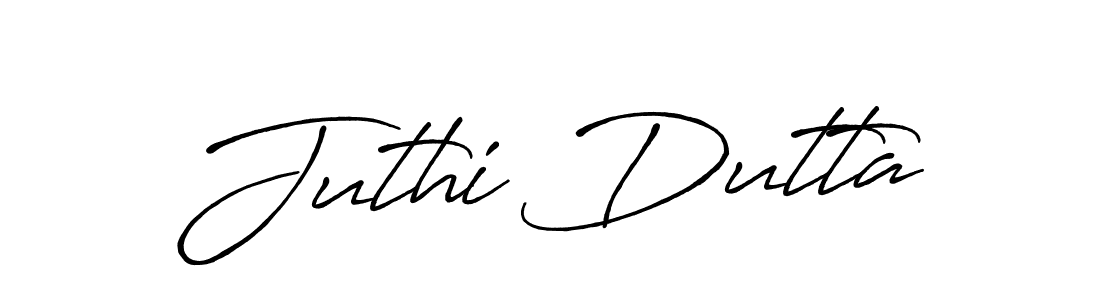 How to make Juthi Dutta signature? Antro_Vectra_Bolder is a professional autograph style. Create handwritten signature for Juthi Dutta name. Juthi Dutta signature style 7 images and pictures png