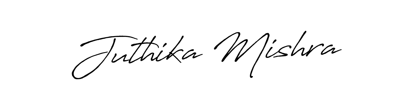 Use a signature maker to create a handwritten signature online. With this signature software, you can design (Antro_Vectra_Bolder) your own signature for name Juthika Mishra. Juthika Mishra signature style 7 images and pictures png