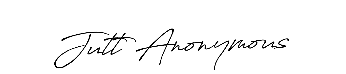 Create a beautiful signature design for name Jutt Anonymous. With this signature (Antro_Vectra_Bolder) fonts, you can make a handwritten signature for free. Jutt Anonymous signature style 7 images and pictures png
