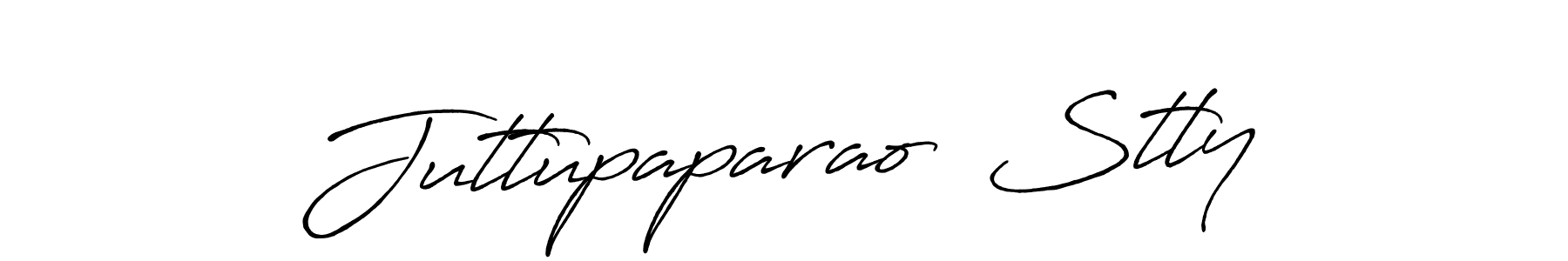 How to make Juttupaparao  Stly name signature. Use Antro_Vectra_Bolder style for creating short signs online. This is the latest handwritten sign. Juttupaparao  Stly signature style 7 images and pictures png